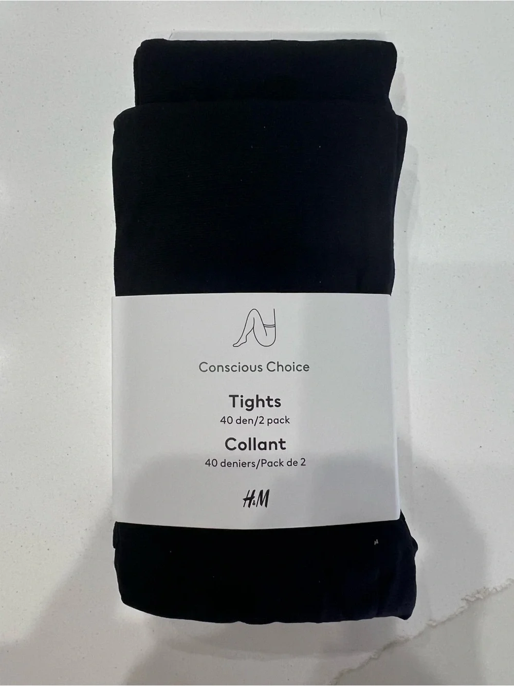 H&M Black Conscious Choice 2-Pack Tights